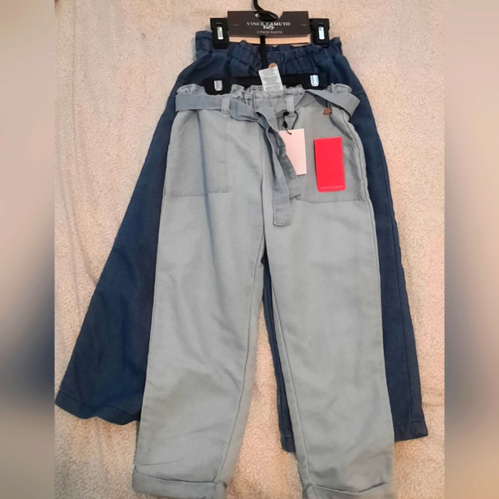 Vince Camuto Blue and Gray Pants Set